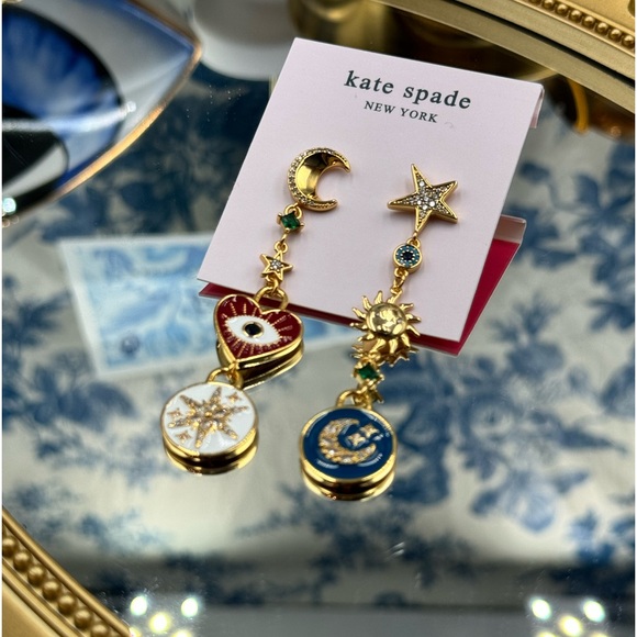 🆕 KATE SPADE 🧿 NWT Like Magic Liner Charm Earrings - Picture 4 of 16